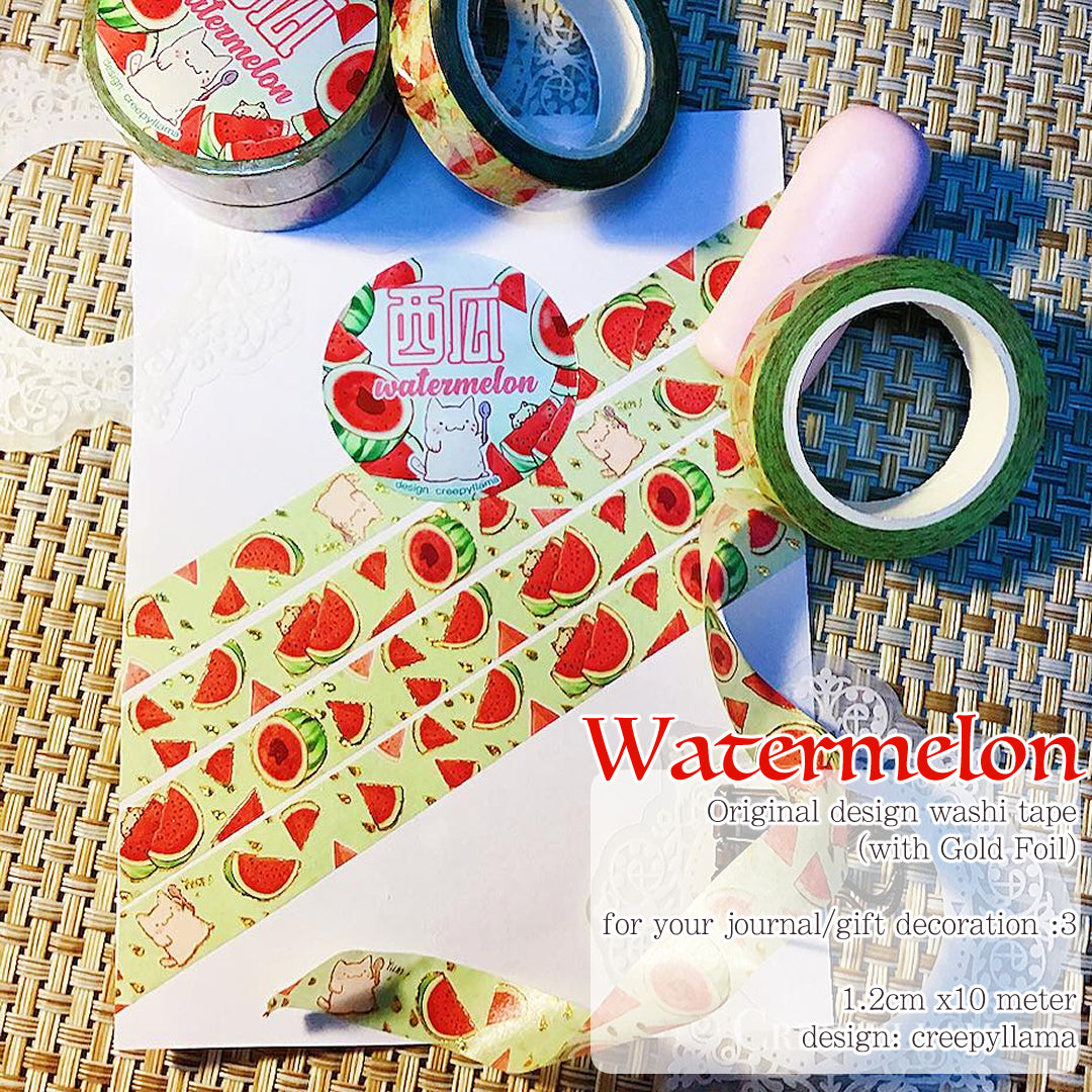 Creepyllama washi tape - Watermelon