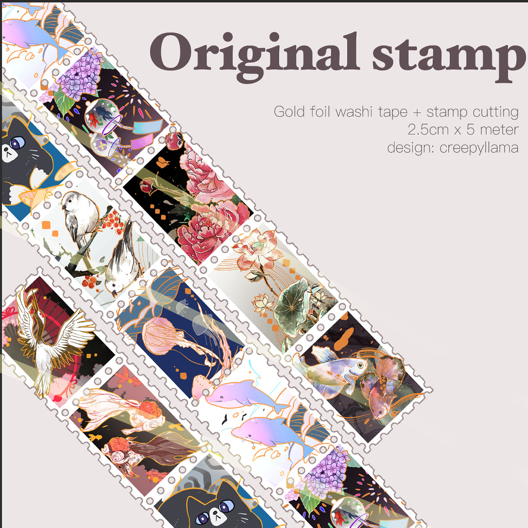 Creepyllama washi tape - Original stamp