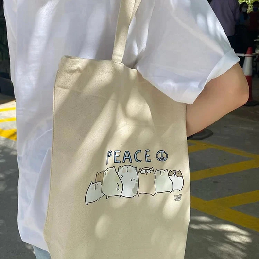 Catdoo Canvas Tote Bag - Peace (CD7000110)