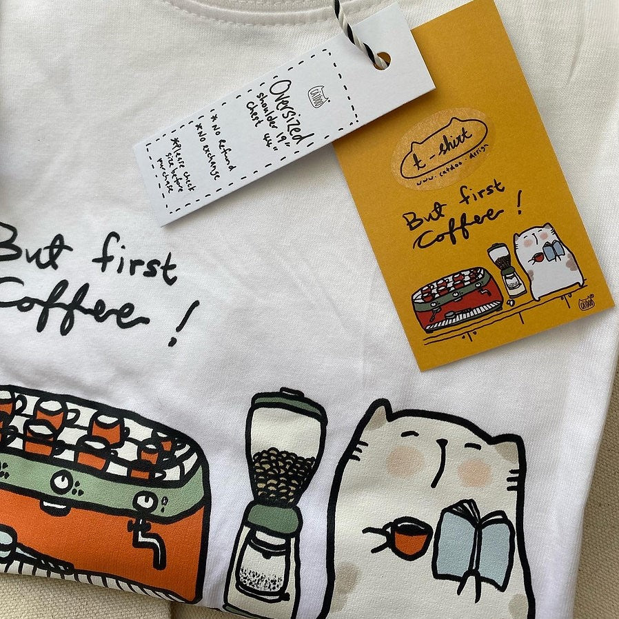 Catdoo T-shirt - But 1st coffee (CDT1008)