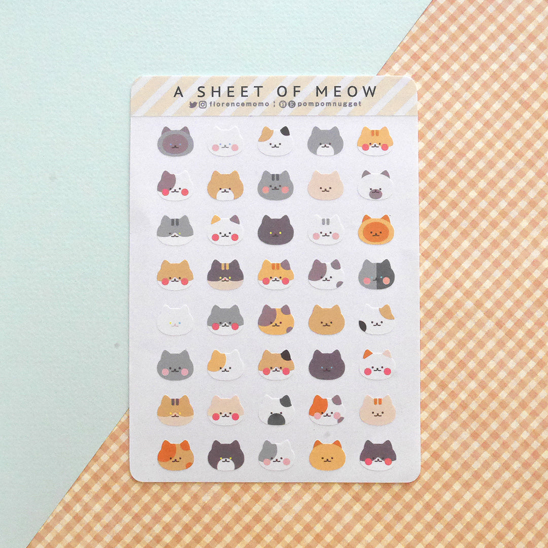 Sticker sheet | A Sheet of Meow