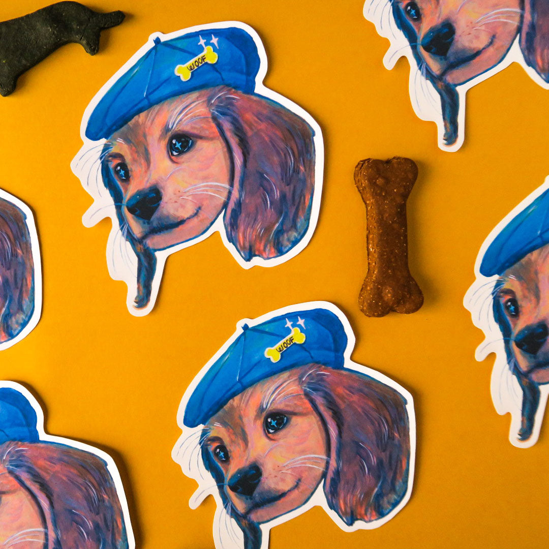 Artist Doggo Waterproof sticker
