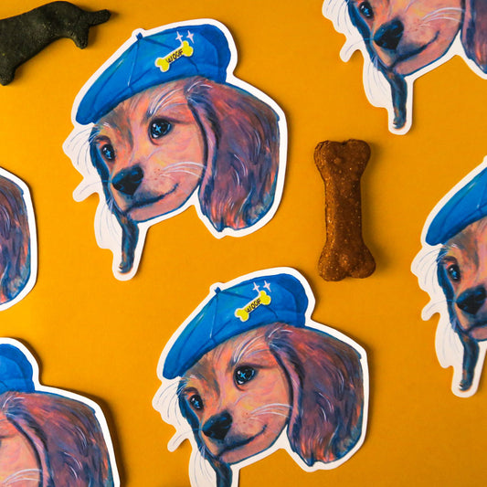 Artist Doggo Waterproof sticker