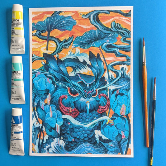 Evolve Like Water-Owl A4 Print