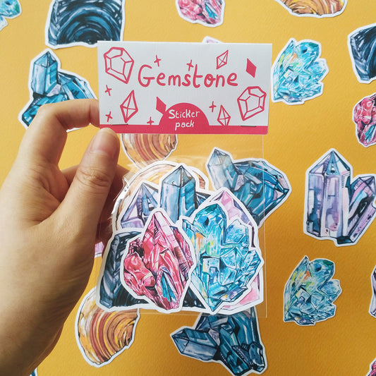 Gemstone Waterproof sticker pack
