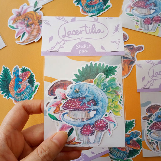 Lacertilia Waterproof Sticker pack