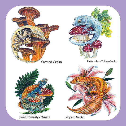 Lacertilia Waterproof Sticker pack
