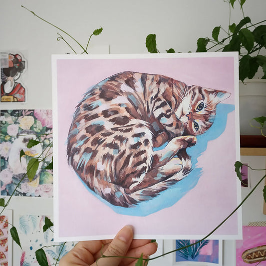 Meow Square Print