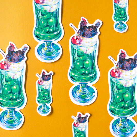 Chicken Soda Waterproof sticker