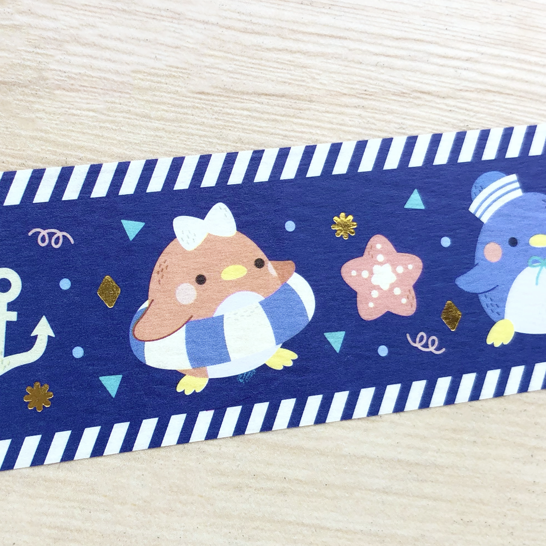 kuchibread Washi Tape: Sailor Penguins