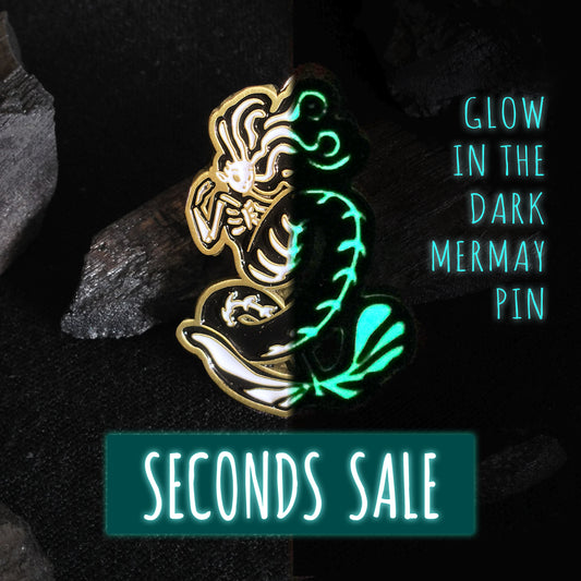 Bone Enamel Pin (Seconds)