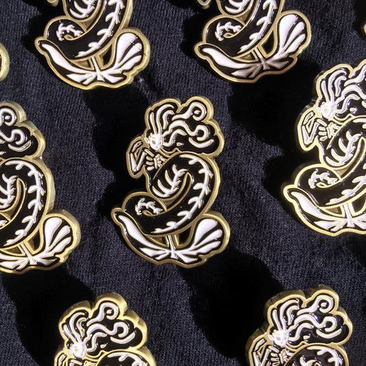 Bone Enamel Pin (Seconds)