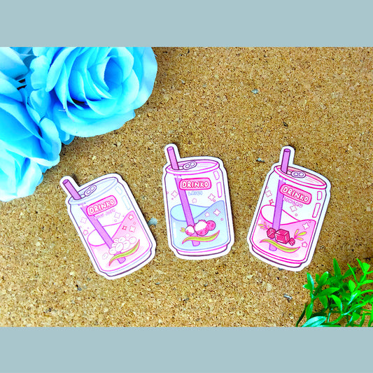 Cute water can stickers