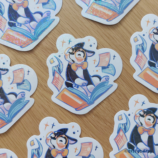 Waterproof Stickers (Holo) // Pika Pika: Husky Kun