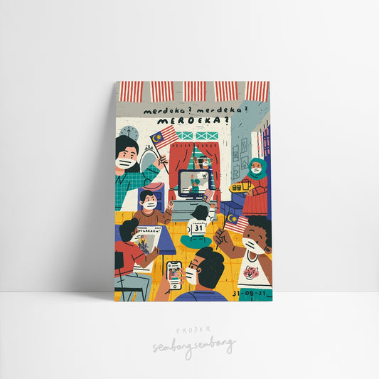 Postcard - merdeka? merdeka? MERDEKA