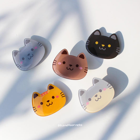 secondfloor.neko | Cat Phone Grip Grey White
