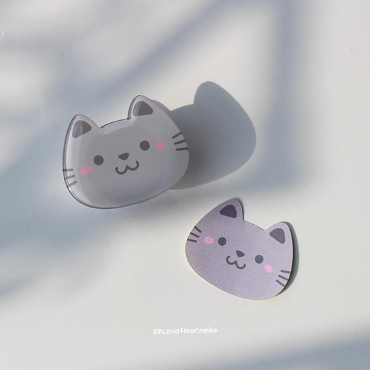 secondfloor.neko | Cat Phone Grip Grey