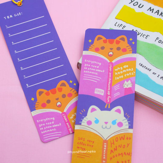 secondfloor.neko | Cats Reading Bookmark