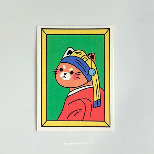 secondfloor.neko | Catto Art Gallery Postcard - Cat Earring