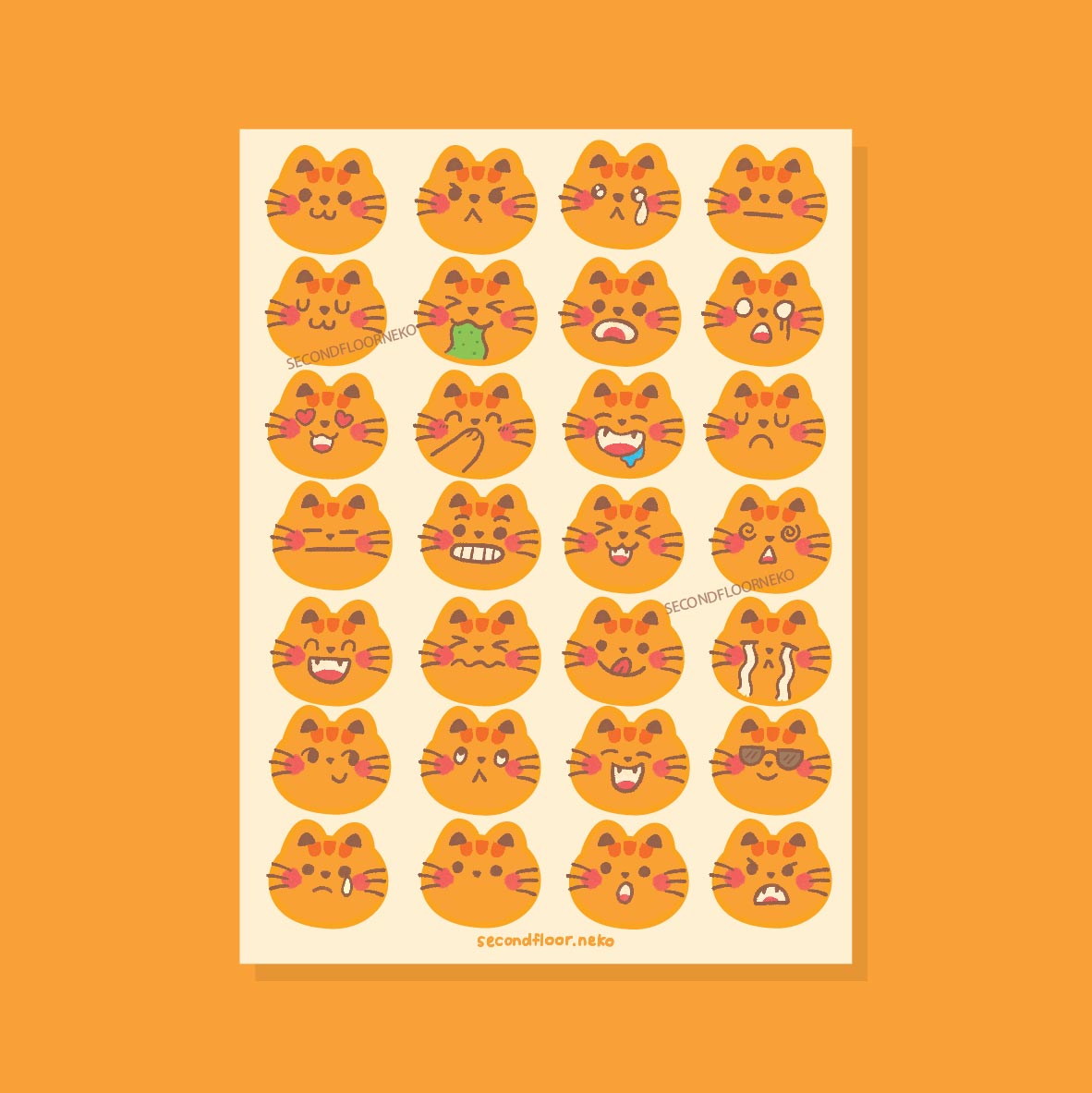 secondfloor.neko | Emeowjis sticker sheet