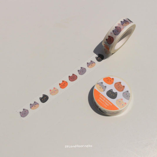 secondfloor.neko | Family Meows Washi Tape