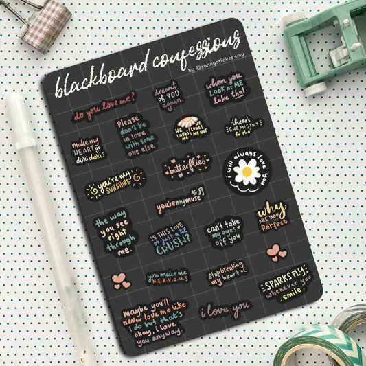 Blackboard Confessions Sticker Sheet