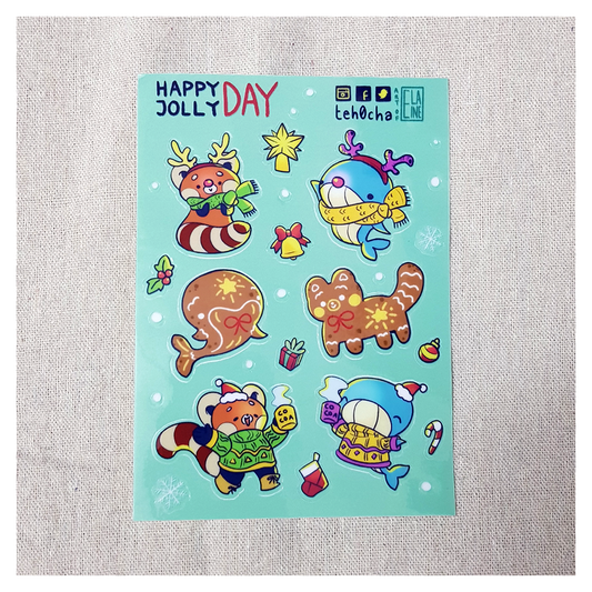 Happy Jolly Day Kiss Cut Sticker