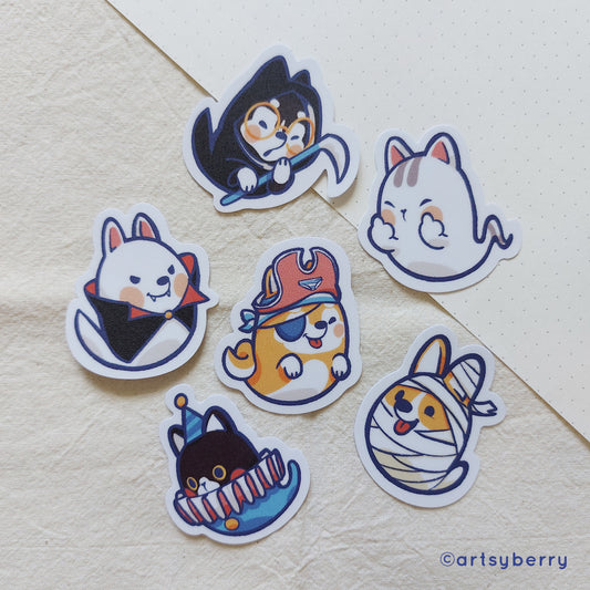 Waterproof Stickers // Fluffy Boos